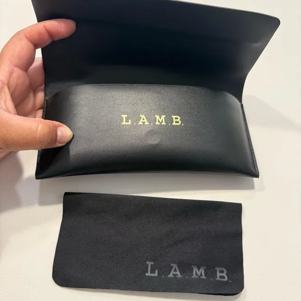 L.A.M.B. Black Eyewear Case with Cloth - Image 2