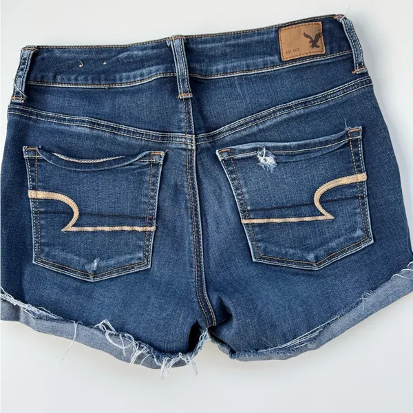 American Eagle Outfitters Women's Blue Denim Shorts Sz 4 - Image 4