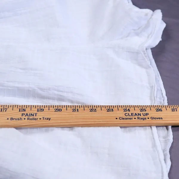 American Eagle Romper Womens Medium White Cotton Grid Smocked Back Summer V-Neck - Image 11