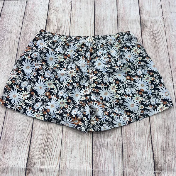 Patagonia Womens Baggies Shorts Floral Daisy Print Black White Small - Image 8