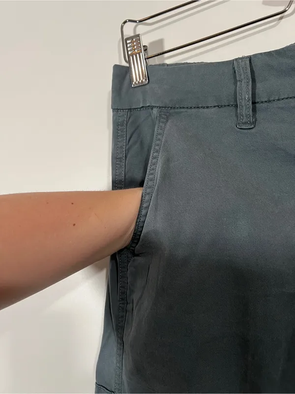 AE Baggy Wide Leg Cargo Pants in Blue Gray Size 4 Mid Rise - Image 8