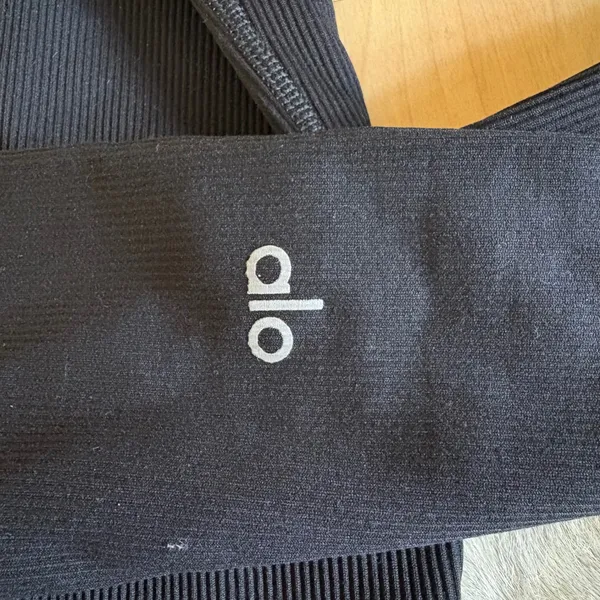 ALO Ribbed‎ High-Waist Blissful Legging black Size Large - Image 6