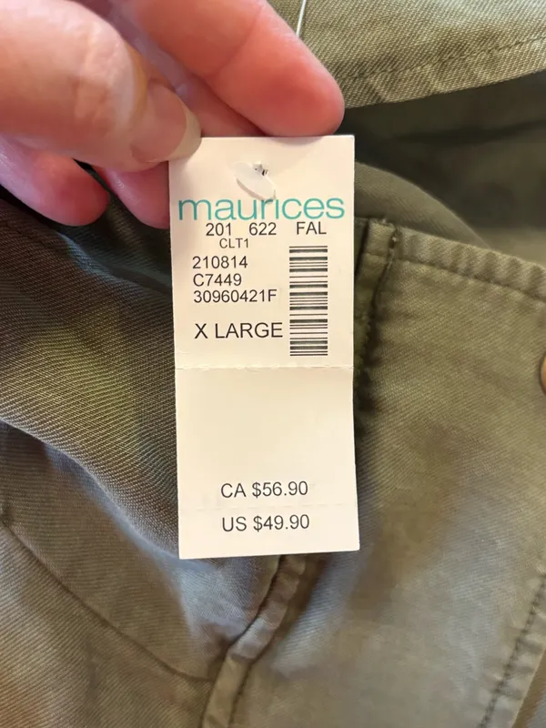 NWT Maurices Solid Twill Bomber Jacket sz XL - Image 5