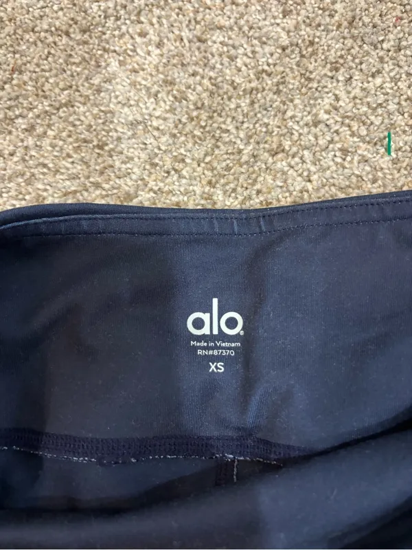 ALO Yoga Airbrush Leggings Dark Crystal Sky Fitness Navy Blue XS Workout - Image 4