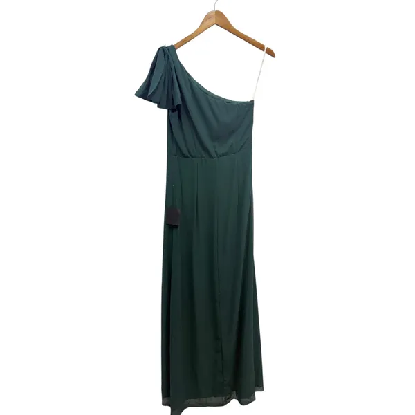 Lulus Simply Brilliant Emerald One-Shoulder Bow Maxi Dress size Large NWT - Image 3