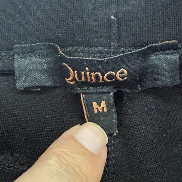 Quince Ultra-Stretch Ponte Straight Leg Pants Black Size Medium - Image 2