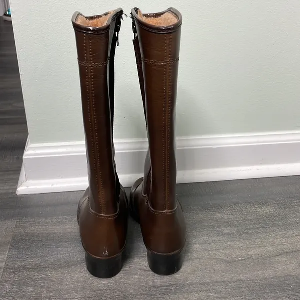 Rare vintage Dunham eskipets brown lined zipper boots size 5 - Image 4