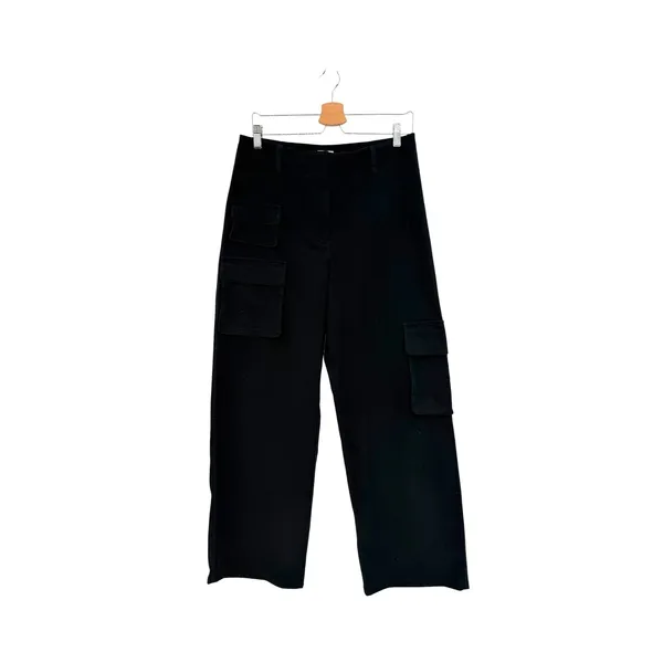 Aritzia Wilfred Free Picture Cargo Pant Black‎ Wide Leg Utility Size 10 - Image 3