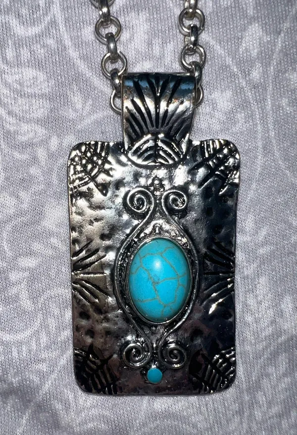 Turquoise necklace Blue - Image 2