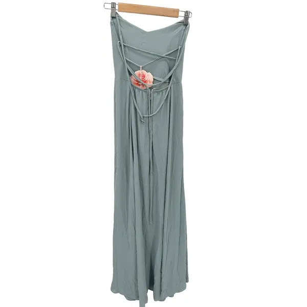 Show Me Your Mumu Dress Women SMALL NWT Green Silver Sage‎ Godshaw Goddess Maxi - Image 2