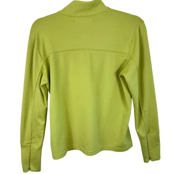 Nike Golf Womens Lime Green Waffle Knit Quarter Zip Pullover Top Size M RN56323 - Image 2