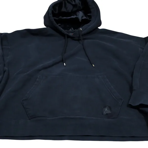 Jordan Brooklyn Fleece Hoodie‎ Women M Black Satin Lined FB5110-010 Oversized - Image 7