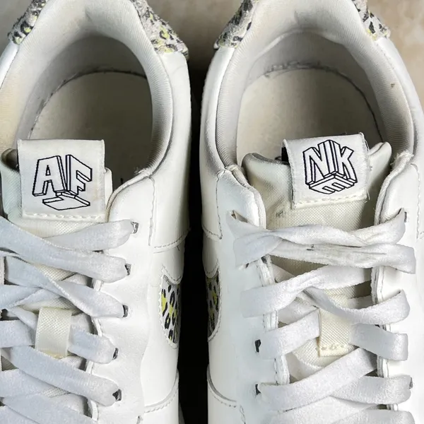 Nike Air Force 1 Pixel Leopard White Womens Sneakers DH9632-101 Size 8 - Image 6