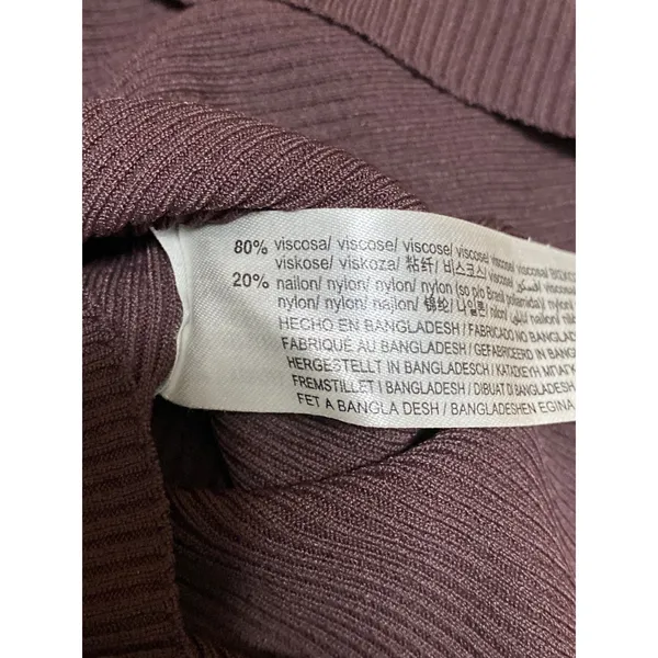 Zara Women's Brown Long Sleeve Turtleneck Ribbed Knit Slim Sweater Top Size M - Image 6