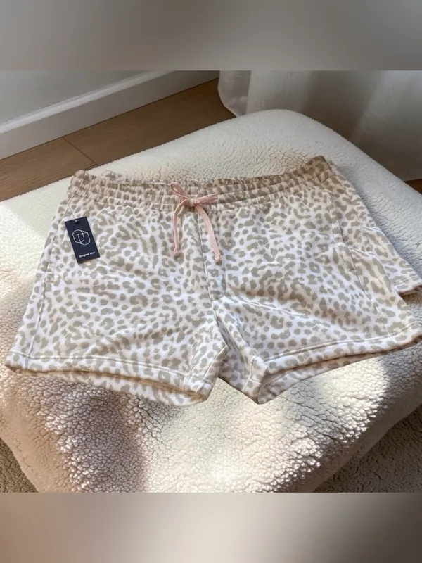 Leopard Print Sweat Shorts Original Use XL NWT - Image 3