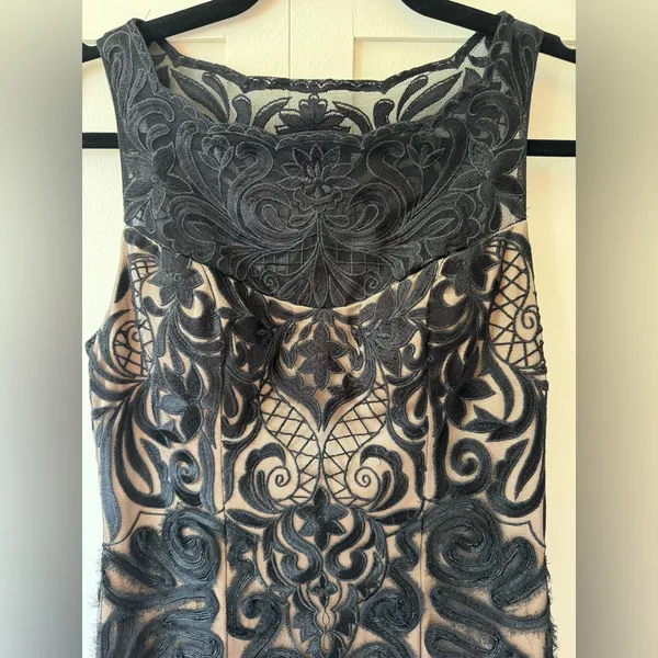 Sue Wong Lace Black Cocktail Dress Above‎ Knee Size 2 - Image 5