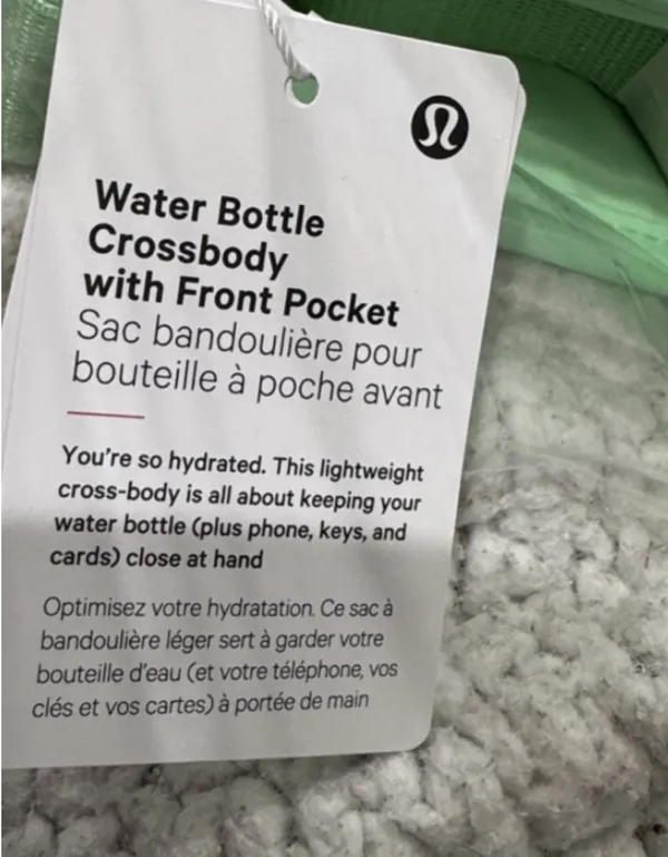 Lululemon Lime / Rainforest Green Crossbody Water Bottle with Front Pocket - Image 9