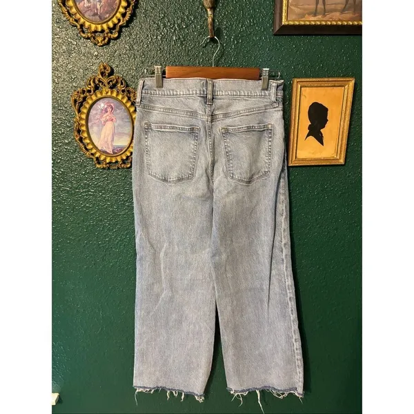 J.Crew Blue Denim Wide Leg Crop Sz 27 - Image 2