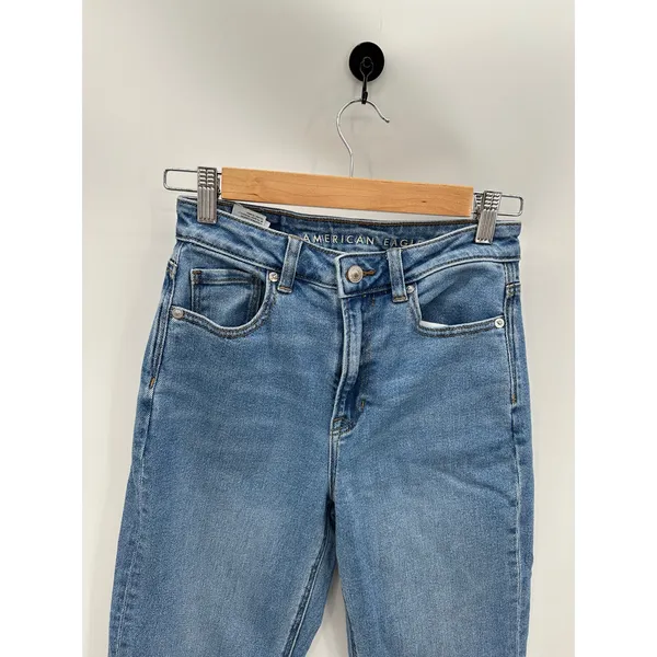 American Eagle‎ Mom Jean Stretch Medium Wash Blue Denim Womens Size 0 Regular - Image 5