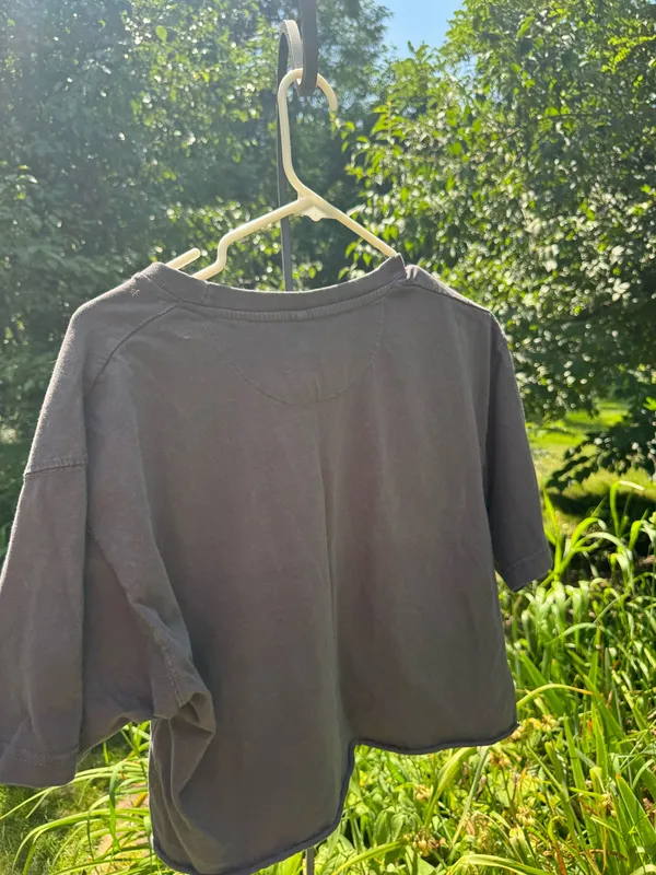 Mustang Graphic Tee Cropped Gray Size M - Image 5