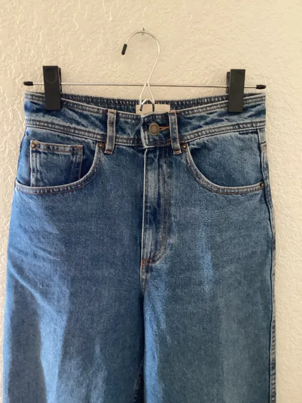 Sézane Blue Denim Cropped Ankle Jeans - Image 3