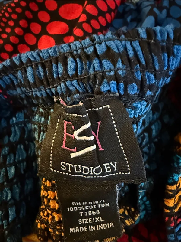 Studio Y Teal, Yellow & Red High-Low Midi Dress - Image 5