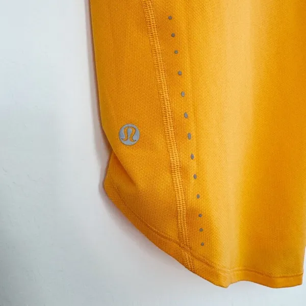 Lululemon Shirt Size 2 Orange Mango‎ Dream High Neck Running Sporty Clean Girl - Image 6