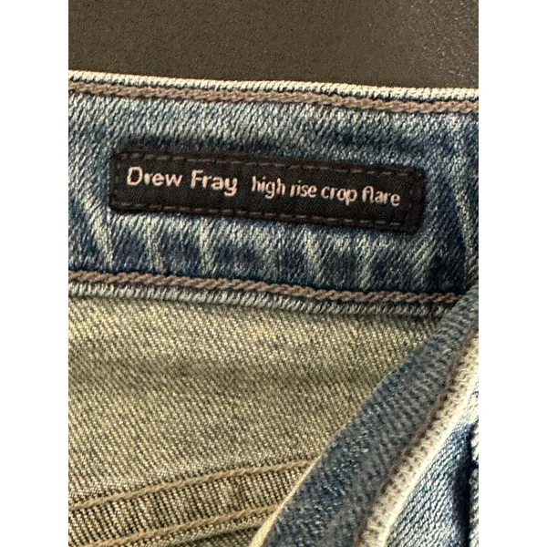 Citizens of Humanity Womens Drew Fray High‎ Rise Crop Flare Denim jeans Size 26 - Image 7
