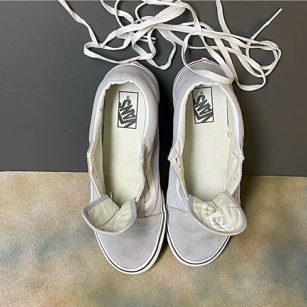 Vans Ward Low Cut Suede / Canvas Gray Women's Sneakers Size 10M Men's Size 8.5M - Image 4