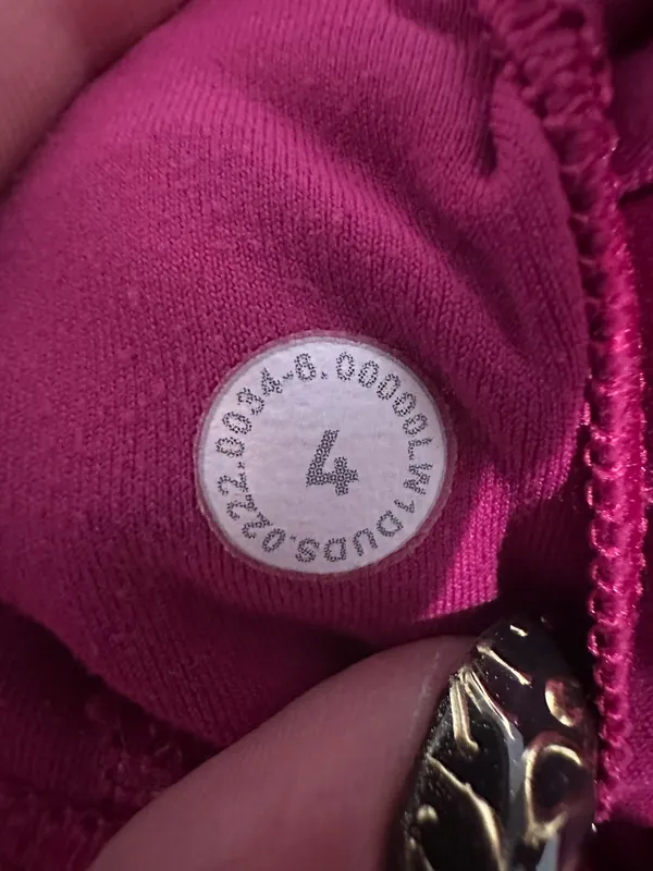 Lululemon Pink Nulu Sports Bra Longline Size 4 LW2BCAI - Image 4