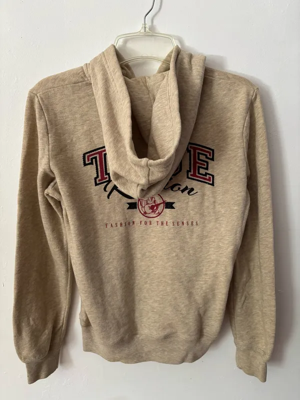 True Religion Half Zip Creme Hoodie - Image 2