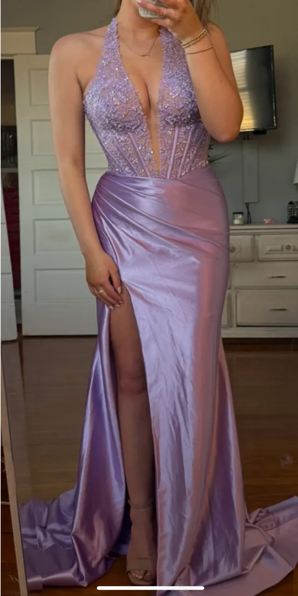 Lilac Sherri Hill Prom Dress - Image 2