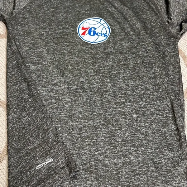 Adidas Ultimate Tee Philadelphia Basketball 76ers long sleeve climalite shirt - Image 3