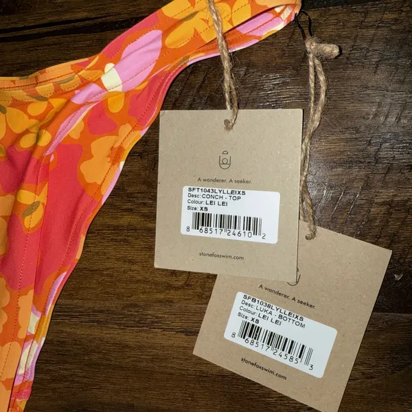 NWT Stone Fox Swim Lei‎ Lei Nola Bikini Bottoms Size XS SET - Image 3