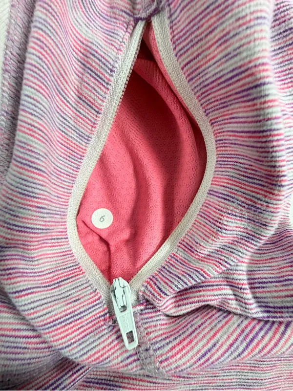 Lululemon Define Jacket Pink Space Dye Full‎ Zip Thumbholes Size 6 - Image 3