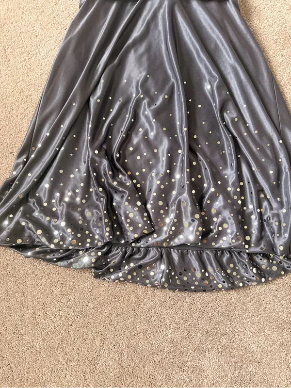Dressbarn Collection Gray & Silver Strapless Formal Dress - Image 2