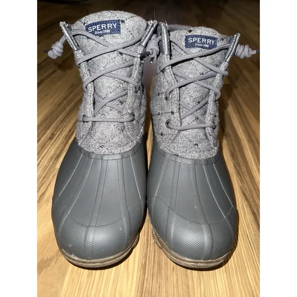 Sperry Syren Gulf Wool Qlt Grey Women's 8.5‎ Duck Boot Gray Rain - Image 3