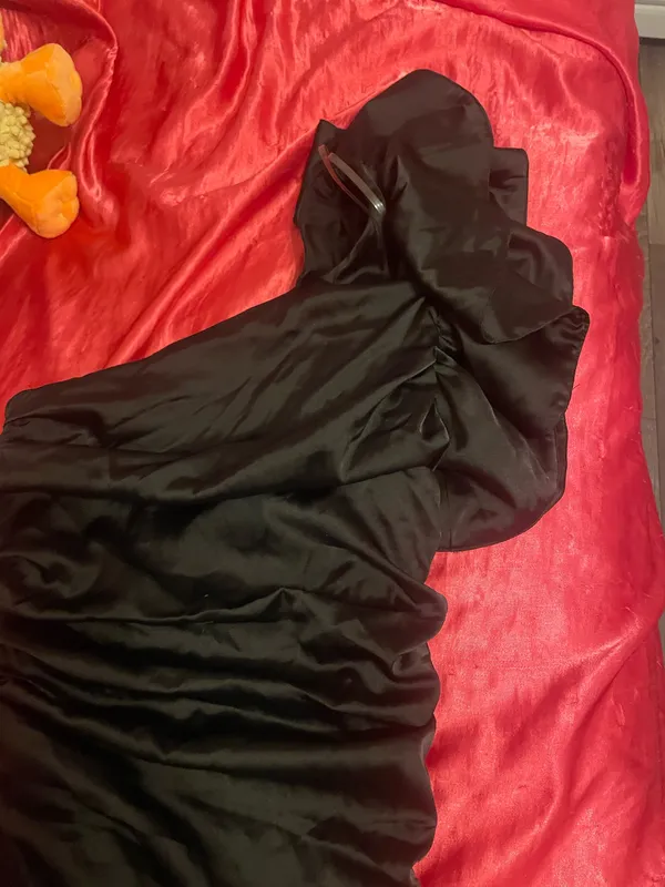 DO+BE Black Dress One-Shoulder Mini - Image 2
