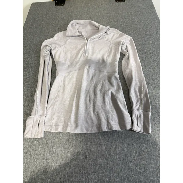 Lululemon Women's Run Full Tilt Quarter Zip Light Purple Sz 6 Running Gym Walkin - Image 2