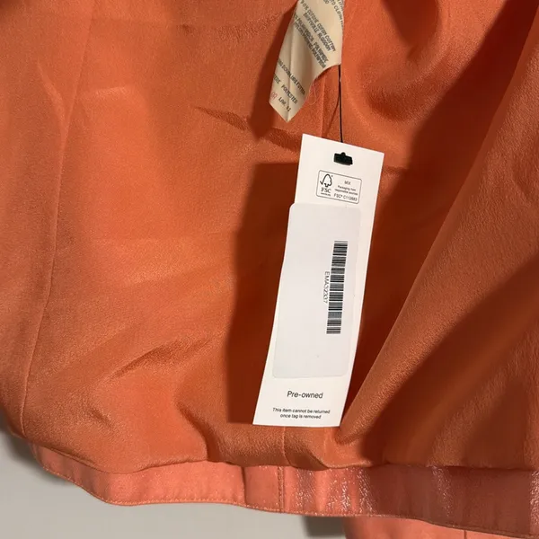 Emanuel Ungaro Parallele made in Italy shimmer Orange satin vintage Blazer 8 - Image 7