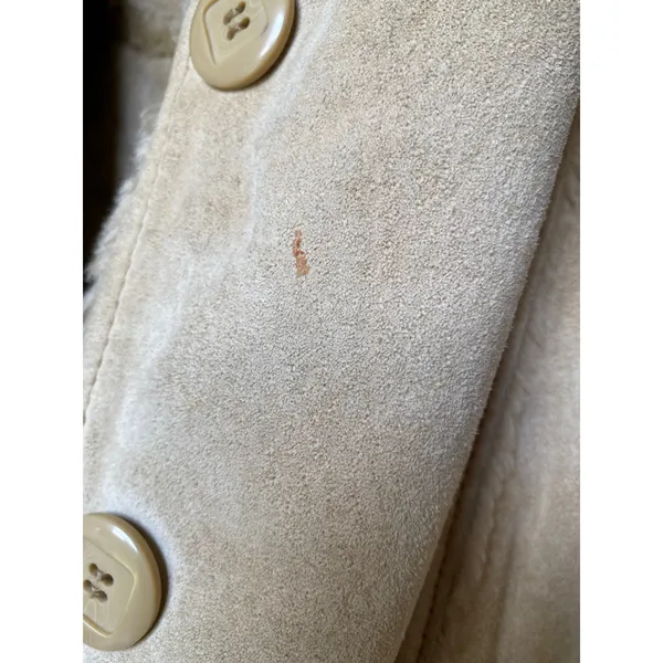 American Eagle Leather Coat‎ Fur Lined Quiet Luxury Old Money Elevated Neutrals - Image 6