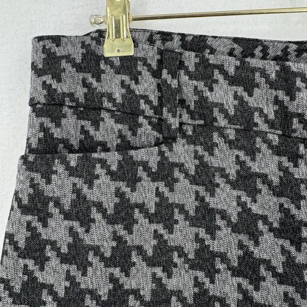 New York & Company 7th Avenue Houndstooth Pants 12 Straight Leg Stretch Preppy - Image 5