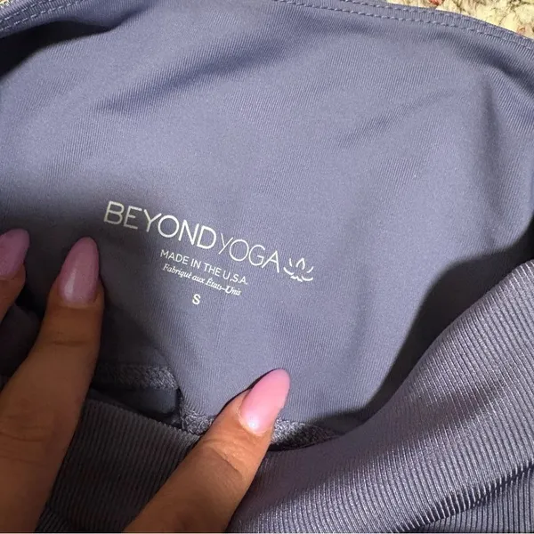 Beyond Yoga Ready or Not Dusty Violet High Waist Biker Shorts- Size Small - Image 6