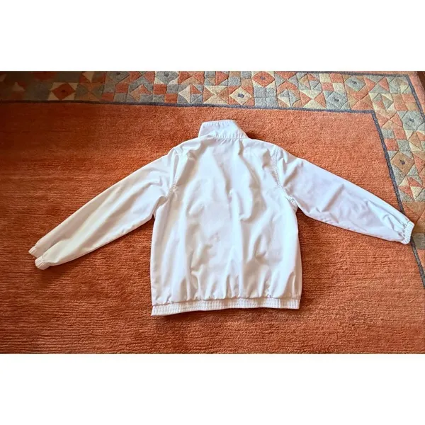 Koret White Minimalist Zip Jacket Lightweight Casual Size M - Image 7