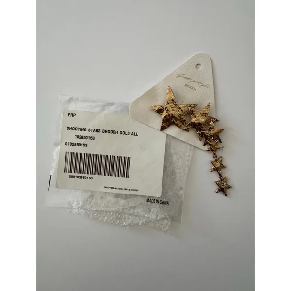 Free People Shooting Stars Brooch Gold NWT - Image 4