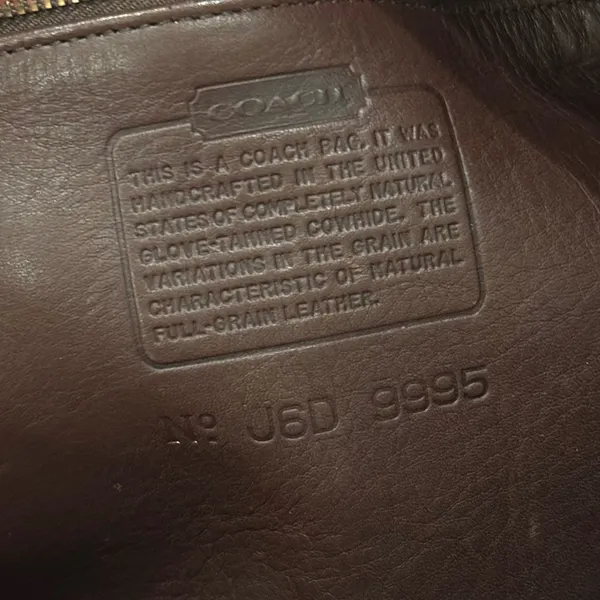 Vintage Coach Large Shopper Laptop Bag Mahogany Brown Leather 9995 USA Top Zip - Image 10