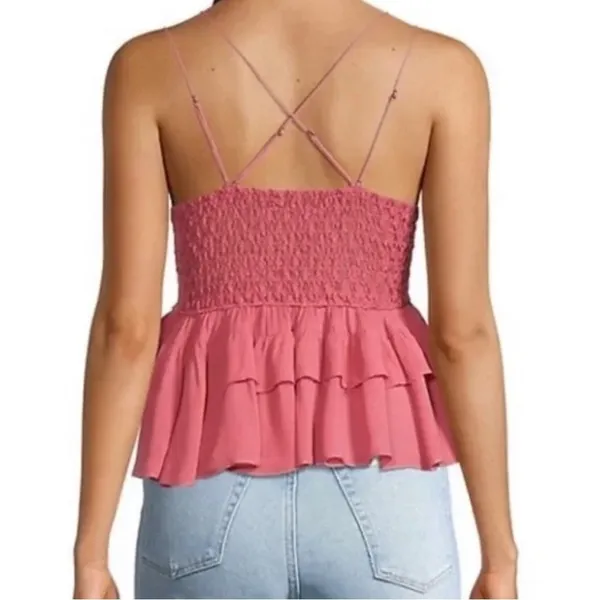 Free People intimacy Adella Cami in Sweet Red - Image 3