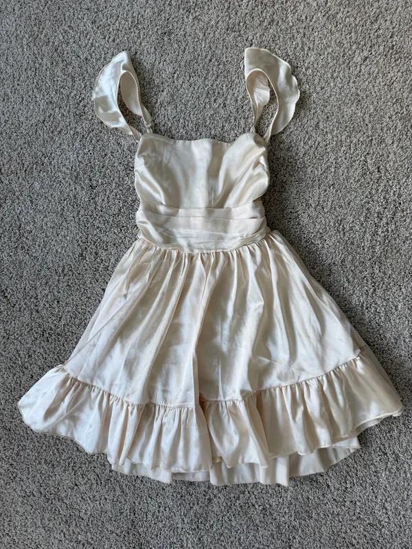 Lucy in the Sky Fit and Flare Dress in Champagne - Image 3
