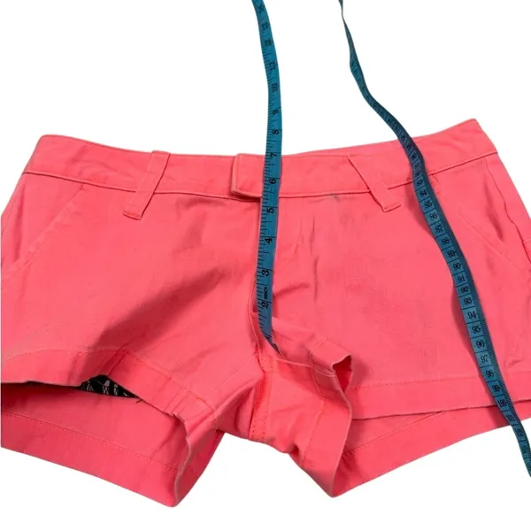 Y2K‎ Volcom Neon Pink Low Rise Shorts Mini Cheeky Hot Girl Summer 2000s - Image 5