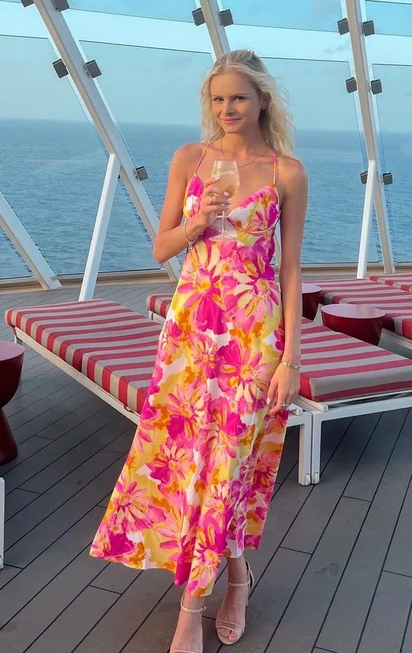 Hello Molly Pink Floral Maxi Dress - Image 2